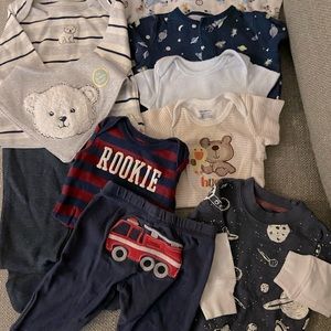 Lot of infant boy clothes, size 0/3 months.